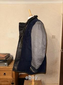 Vintage German Kriegsmarine Leather U-Boat Jacket Mens XL 1940s WW2 Submarine