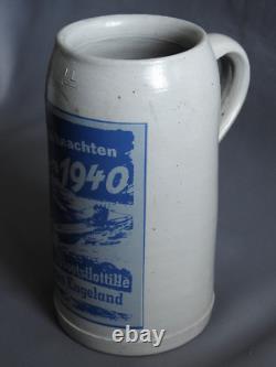 Vintage German WWII Kriegsmarine Beer Stein 2 U-Boat Flotilla Christmas 1940