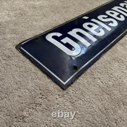 Vintage Germany Street Road Traffic Sign Gneisenaustraße ww2 Kriegsmarine ship