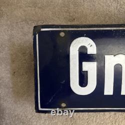 Vintage Germany Street Road Traffic Sign Gneisenaustraße ww2 Kriegsmarine ship