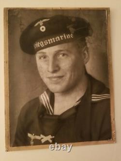 Vintage ORIGINAL WWll German Kriegsmarine U Boat Sailor Photograph
