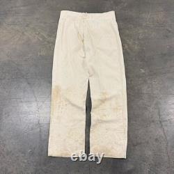 Vintage WW2 30s 40s Kriegsmarine German Military White Fatigue Trousers (36x32)