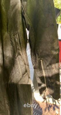 Vintage WWII German Kriegsmarine Black Leather Coveralls Excellent Condition