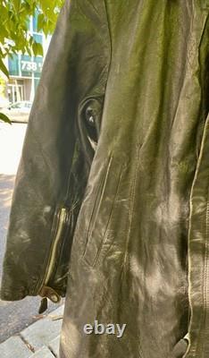 Vintage WWII German Kriegsmarine Black Leather Coveralls Excellent Condition