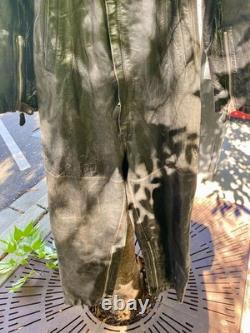 Vintage WWII German Kriegsmarine Black Leather Coveralls Excellent Condition