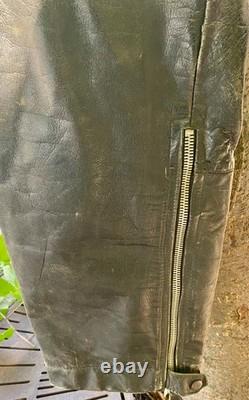 Vintage WWII German Kriegsmarine Black Leather Coveralls Excellent Condition