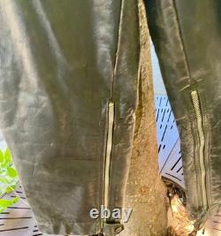 Vintage WWII German Kriegsmarine Black Leather Coveralls Excellent Condition