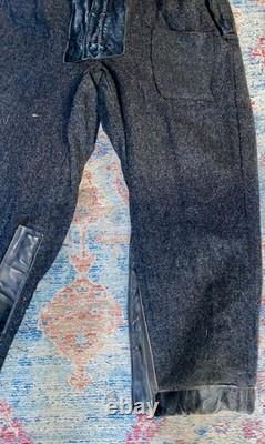 Vintage WWII German Kriegsmarine Black Leather Coveralls Excellent Condition