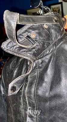 Vintage WWII German Kriegsmarine Black Leather Coveralls Excellent Condition