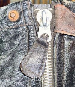 Vintage WWII German Kriegsmarine Black Leather Coveralls Excellent Condition