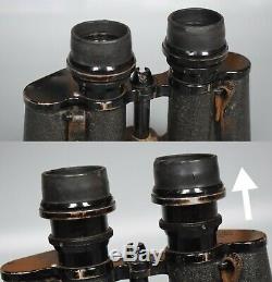 Vintage WWII German Zeiss BLC 7x50 Kriegsmarine Gasmask U Boat Binoculars Set