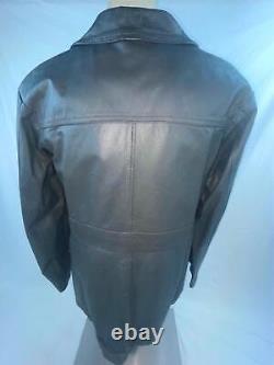 Vtg Ww2 German Kriegsmarine U Boat Gray Leather Jacket Coat Trousers Pants Set