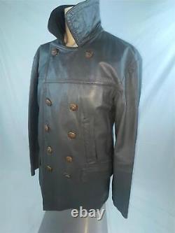 Vtg Ww2 German Kriegsmarine U Boat Gray Leather Jacket Coat Trousers Pants Set