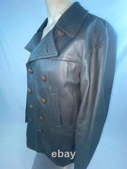 Vtg Ww2 German Kriegsmarine U Boat Gray Leather Jacket Coat Trousers Pants Set