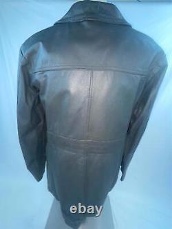 Vtg Ww2 German Kriegsmarine U Boat Gray Leather Jacket Coat Trousers Pants Set