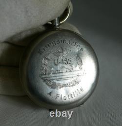 WATCH GERMAN WW2 U-Boat U-185 4. Flottile Kriegsmarine Navy Sea Dragon Stop Watch