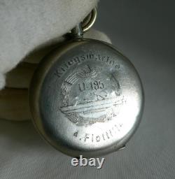 WATCH GERMAN WW2 U-Boat U-185 4. Flottile Kriegsmarine Navy Sea Dragon Stop Watch