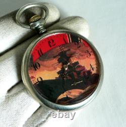 WATCH GERMAN WW2 WWII Battleship Gneisenau Kriegsmarine Navy BIG GT Pocket Watch
