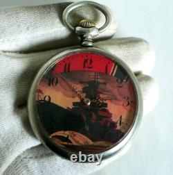 WATCH GERMAN WW2 WWII Battleship Gneisenau Kriegsmarine Navy BIG GT Pocket Watch