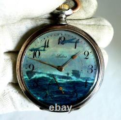 WATCH GERMAN WW2 WWII U-Boat U-1023 31. Fl. Kriegsmarine SIDUS Silver Pocket Watch WATCH GERMAN WW2 WWII U-Boat U-1023 31. Fl. Kriegsmarine SIDUS Silver Pocket Watch