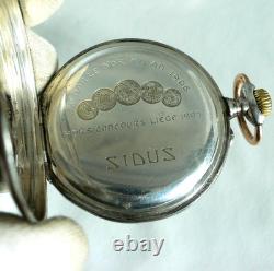 WATCH GERMAN WW2 WWII U-Boat U-1023 31. Fl. Kriegsmarine SIDUS Silver Pocket Watch