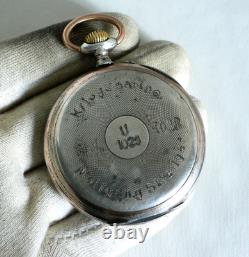 WATCH GERMAN WW2 WWII U-Boat U-1023 31. Fl. Kriegsmarine SIDUS Silver Pocket Watch