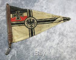 WW1 German Kriegsmarine Imperial flag banner WWII sailor Navy UBOAT ship pennant