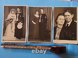 WW2 3 RPPC Photos German Kriegsmarine Sailor Wedding Sailor Groom & Bride