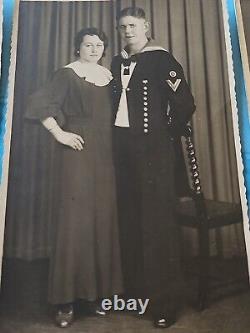 WW2 3 RPPC Photos German Kriegsmarine Sailor Wedding Sailor Groom & Bride