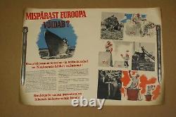 WW2 Estonian German Occupation Poster With U Boat Kriegsmarine Submarine Rare