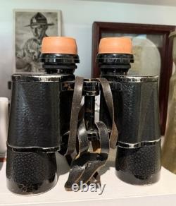 WW2 GERMAN KRIEGSMARINE 7x50 Gas Mask Flak Binoculars RARE US Vet Details