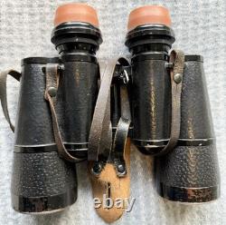 WW2 GERMAN KRIEGSMARINE 7x50 Gas Mask Flak Binoculars RARE US Vet Details