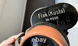WW2 GERMAN KRIEGSMARINE 7x50 Gas Mask Flak Binoculars RARE US Vet Details