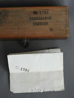 WW2 GERMAN KRIEGSMARINE Tachometer Probator for U-BOAT CREW +case & paper D. R. P