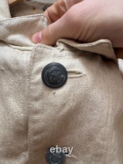 WW2 GERMAN Original KRIEGSMARINE Navy UBoat Submarine Linen Chore Jacket