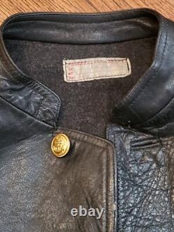 WW2 GERMAN Original KRIEGSMARINE Navy UBoat Submarine Named Black Leather Jacket