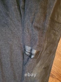 WW2 GERMAN Original KRIEGSMARINE Navy UBoat Submarine Named Black Leather Jacket