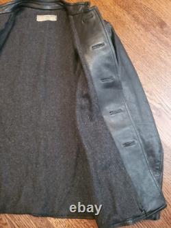 WW2 GERMAN Original KRIEGSMARINE Navy UBoat Submarine Named Black Leather Jacket