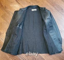 WW2 GERMAN Original KRIEGSMARINE Navy UBoat Submarine Named Black Leather Jacket