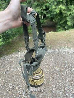 WW2 GM38 German Sand Camo Kriegsmarine Gas Mask with Canister Named Rare