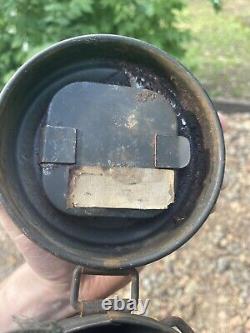 WW2 GM38 German Sand Camo Kriegsmarine Gas Mask with Canister Named Rare