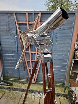 WW2 German Carl Zeiss BLC Kriegsmarine 12 x 60 Flak Binocular On A Wooden Tripod