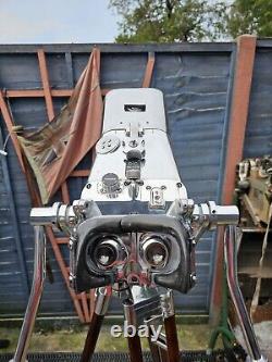 WW2 German Carl Zeiss BLC Kriegsmarine 12 x 60 Flak Binocular On A Wooden Tripod