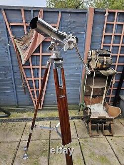 WW2 German Carl Zeiss BLC Kriegsmarine 12 x 60 Flak Binocular On A Wooden Tripod