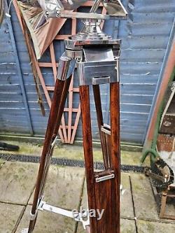 WW2 German Carl Zeiss BLC Kriegsmarine 12 x 60 Flak Binocular On A Wooden Tripod