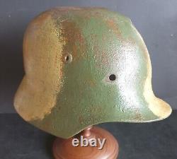 WW2 German'D-Day' era Marineartillerie Camo Helmet Shell from Longues-Sur-Mer