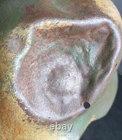 WW2 German'D-Day' era Marineartillerie Camo Helmet Shell from Longues-Sur-Mer