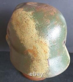 WW2 German'D-Day' era Marineartillerie Camo Helmet Shell from Longues-Sur-Mer