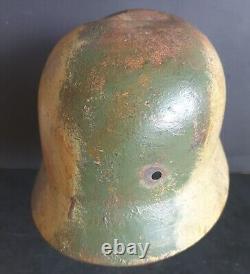 WW2 German'D-Day' era Marineartillerie Camo Helmet Shell from Longues-Sur-Mer