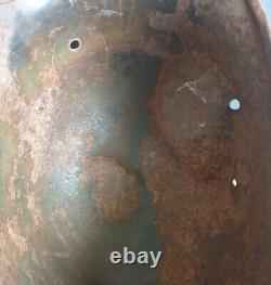 WW2 German'D-Day' era Marineartillerie Camo Helmet Shell from Longues-Sur-Mer